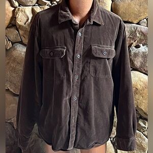 Chaps Denim Brown Corduroy Fleece Lined Men's Jacket
